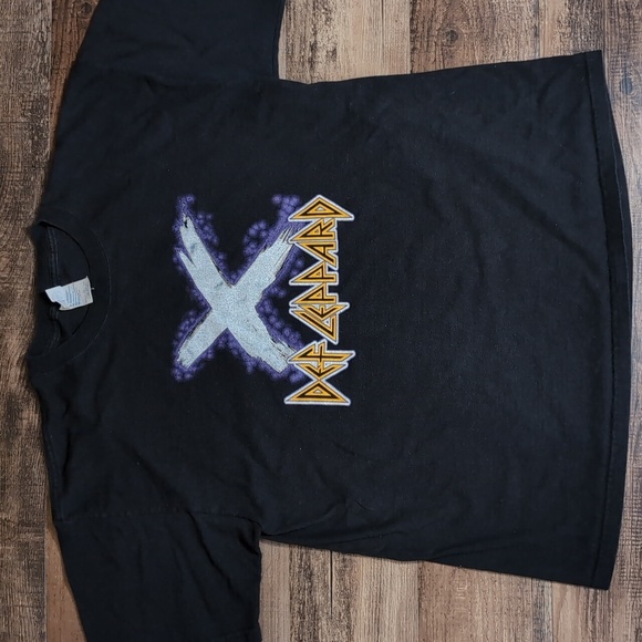 Def Leppard 2003 Vintage Concert Band Tee Tour Size XL in Black - Picture 1 of 6
